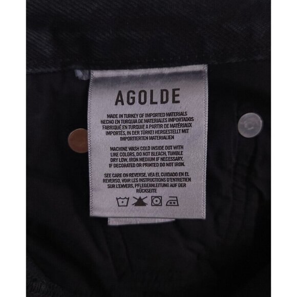 AGOLDE Jamie High Rise Classic Jeans Size 24 XXS Womens Black Compass $168 - Picture 12 of 15